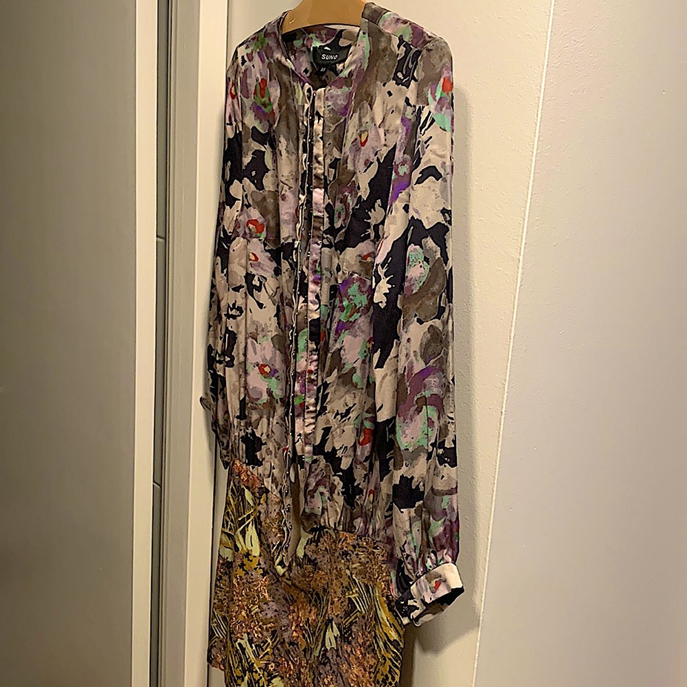 100% silk suno designer dress